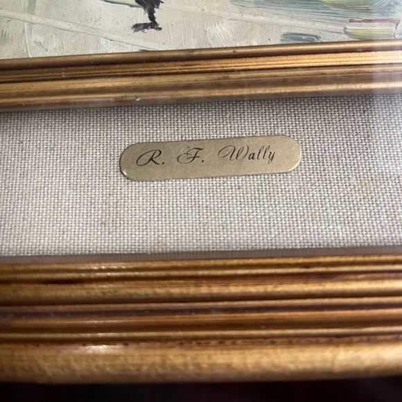 R.F Wally Original Oil Painting Of Sail Boat Signed - Picture 5 of 11